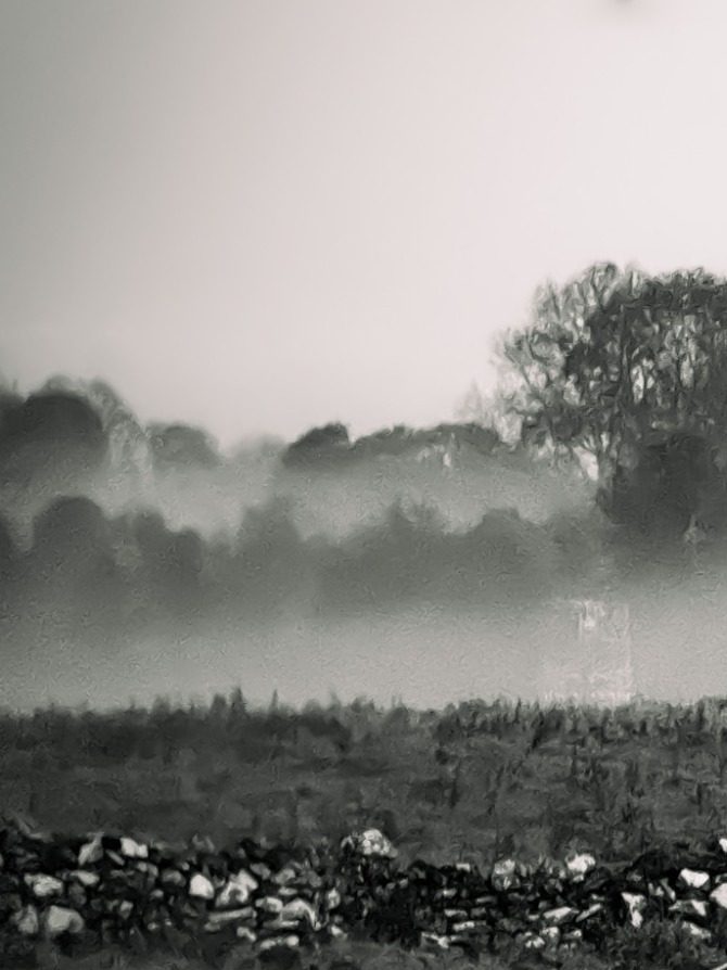 Nebel in Oldcastle, Irland